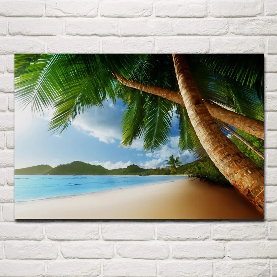 Летний остров морской пляж природный ландшафт ткань фотография домашнее