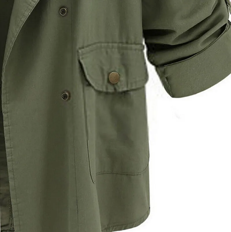 Пальто армейского зеленого цвета на пуговицах 2020 весенние европейские и