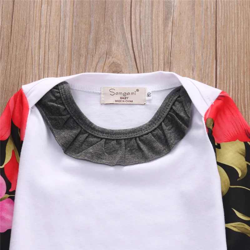 Винтаж Новорожденных Девочек Одежда Устанавливает Лоскутное Топы Носить Одежду