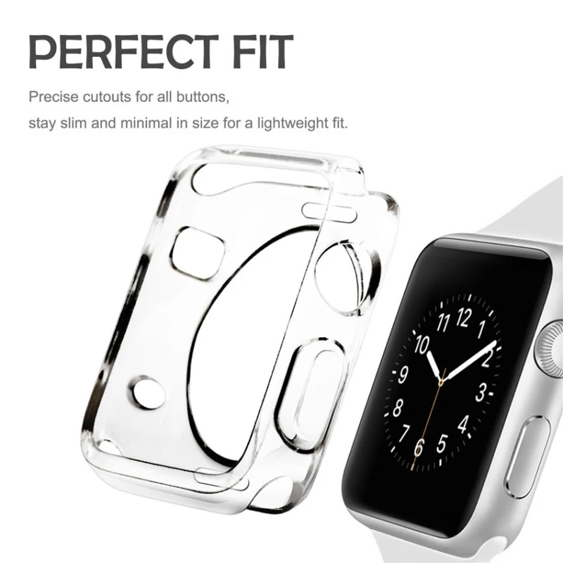 Прозрачный силиконовый чехол для Apple Watch Series 1 2 3 42 мм | Наручные часы