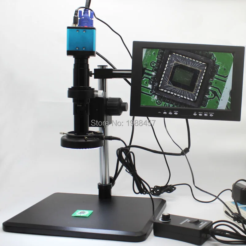 1080P МП промышленный микроскоп камера VGA USB AV три выхода 10X 200X C Крепление объектива