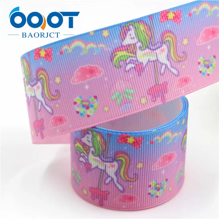1712273,38 мм 10 ярдов мультфильм напечатанный grosgrain ленты, DIY handmadeHair Аксессуары материал свадебный подарок обертывание, вечерние украшения - Цвет: 1