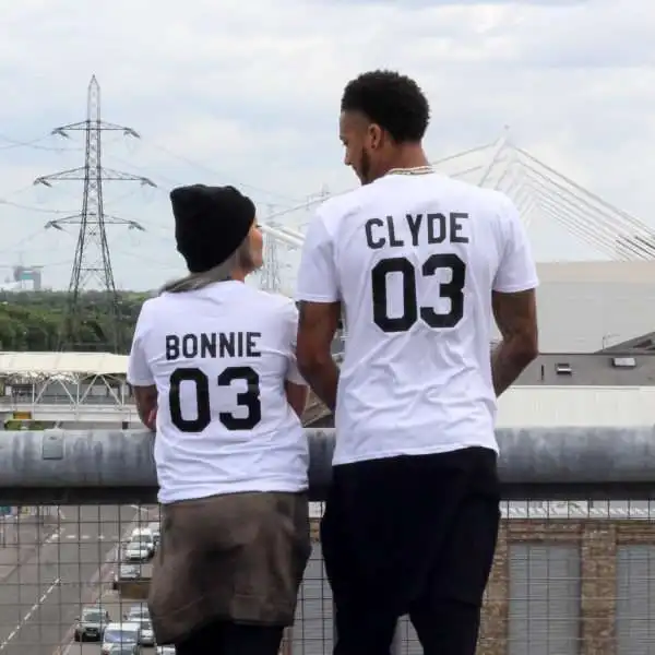 Bonnie Clyde 03 одинаковые парные футболки Женская Мужская футболка унисекс женская