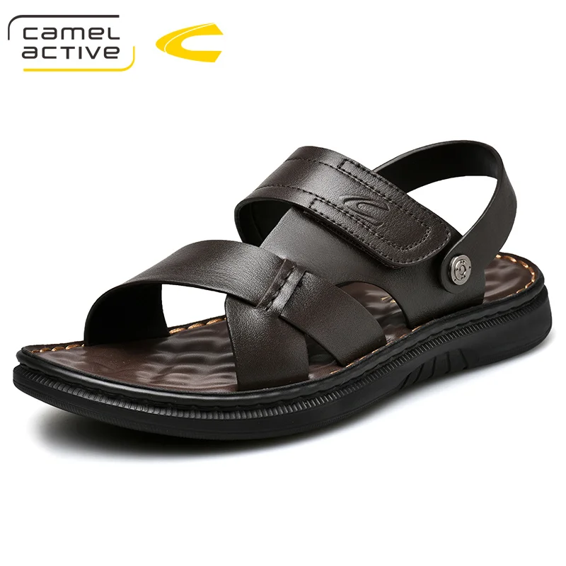 Мужские повседневные пляжные сандалии Camel Active коричневые брендовые слиперы из