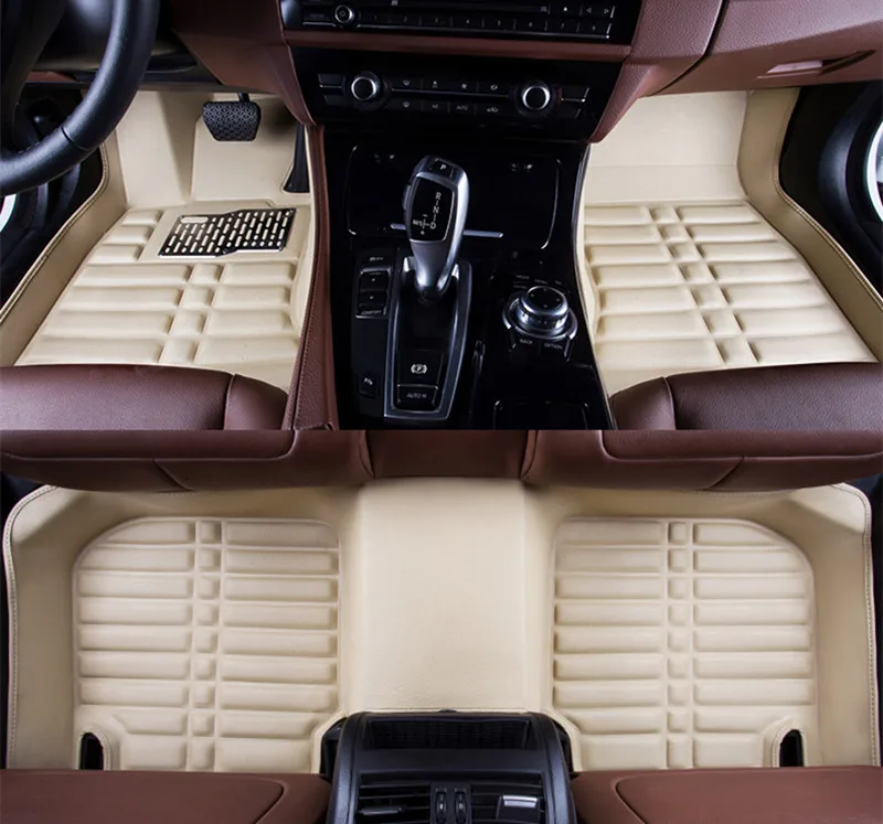 Beige Кожаные автомобильные коврики для Kia Sportage QL, автомобильный Стайлинг, индивидуальный автомобильный коврик - Название цвета: Beige