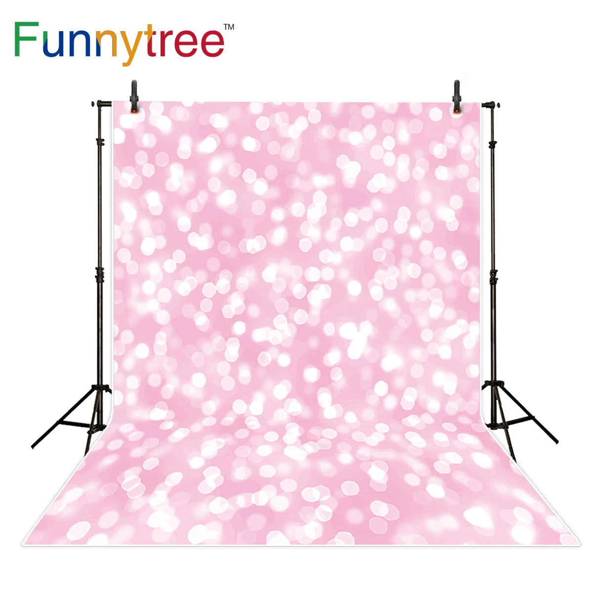 Фон Funnytree для фотостудии боке розовые точки Блестящий девушка фотография |