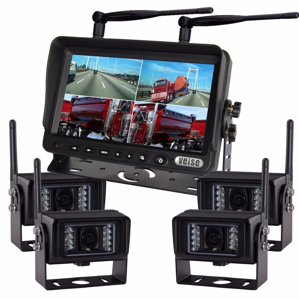 Монитор заднего вида 7 дюймов 2 4 ГГц с беспроводной передачей|wireless rear view monitor|wireless