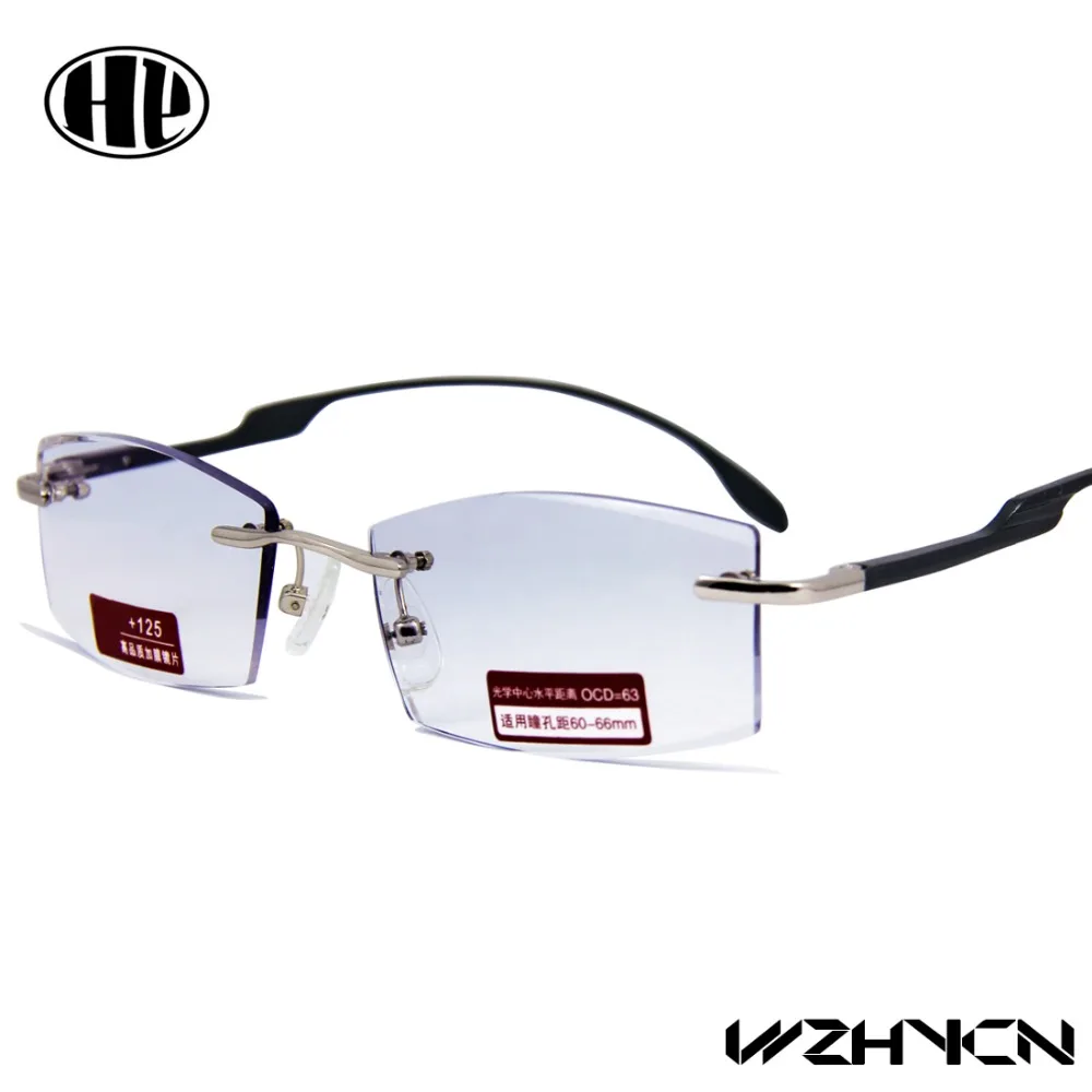 Новинка 2017 мужские тримминговые очки из нержавеющей стали с бриллиантами