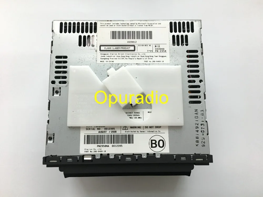 Автомагнитола Ni-san 28185 EB60A Clarion 6 устройство смены компакт-дисков радио AM FM тюнер