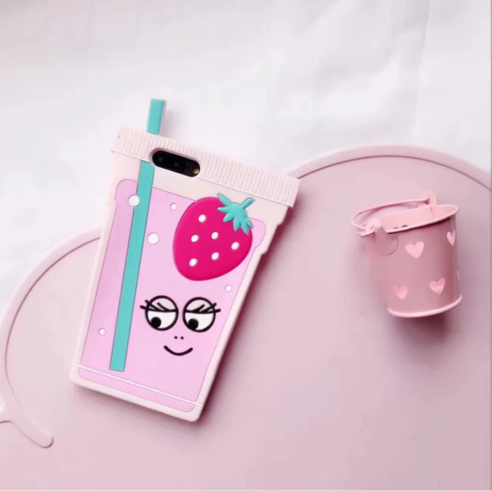 Мобильный Телефонные Чехлы Прекрасный Les Barbapapa с рисунком мороженого клубничный