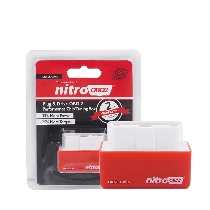Лучший ECO OBD2 NitroOBD2 полный чип тюнинг производительность коробка Nitro OBD2 EcoOBD2 разъем и драйвер для дизельного бензина автомобиля OBDII интерфейс