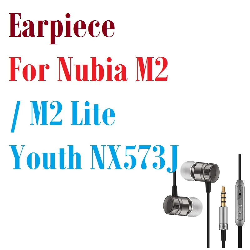 

Professional Earphone Metal Heavy Bass Music Earpiece for nubia M2 / M2 Lite / Youth NX573J Headset fone de ouvido With Mic