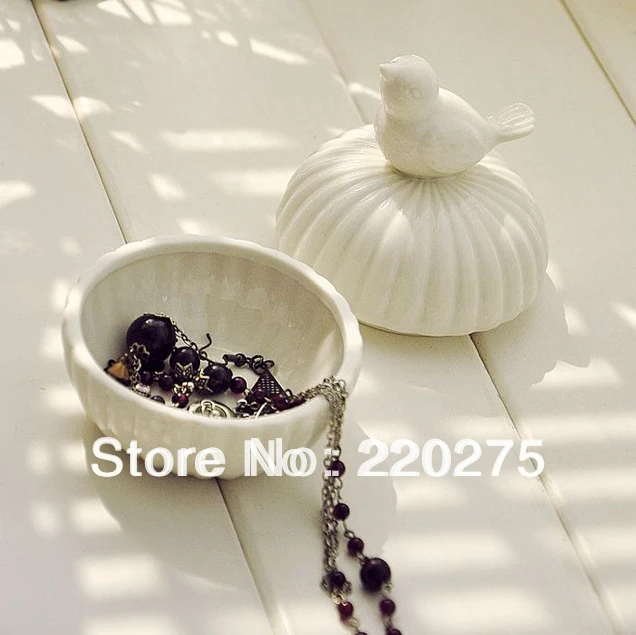 Высокое качество Zakka Белая Керамическая маленькая животная шкатулка для