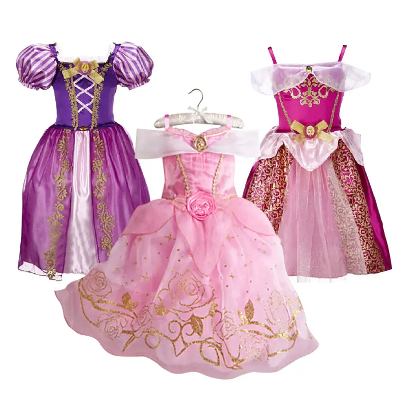 Реальное изображение! Платье принцессы для девочек на Рождество вечеринки