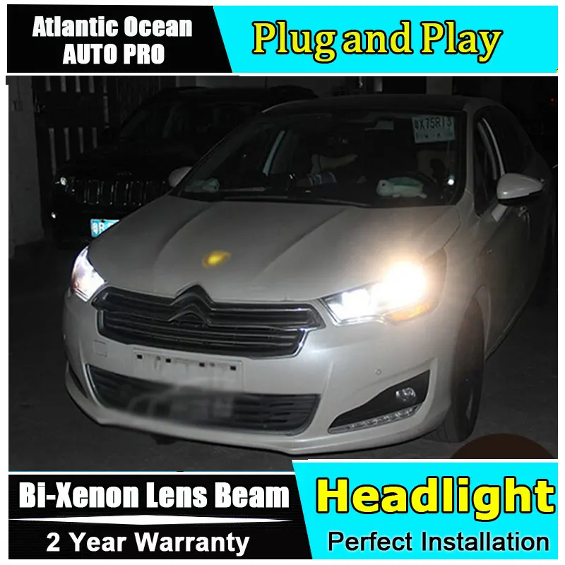 Автомобильный Стайлинг для Citroen C4 фары 2013 2016 светодиодный фар drl проектор HID