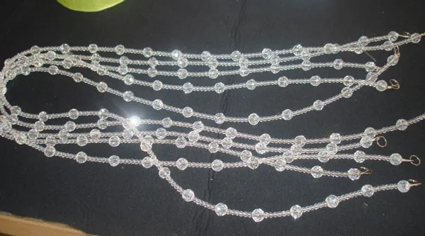 

12mm & 4 mm 30 meters Crystal Beads Strand Glass Crystal Bead Festival Decoration Chains For Home Decoration Party Supply