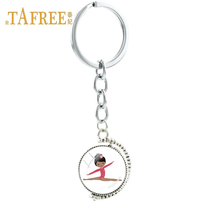 TAFREE гимнастика соревнование двусторонний кулон брелок любовь спортсмен