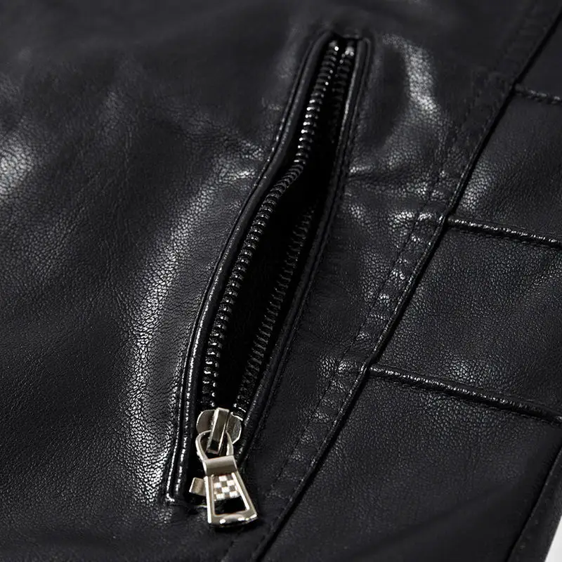 2019 Men's Leather Motorcycle Jacket Spring Autumn Men Coat Man Jackets Cool Streetwear Casual Mens Fur Clothing YN10482 | Мужская