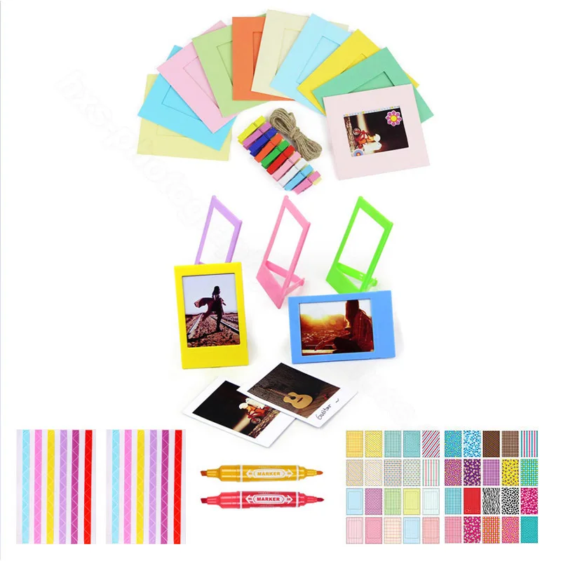 39 in 1 Accessories Fujifilm Instax Mini мгновенная белая пленка и набор аксессуаров для Instax Mini 9 8 8+ 7s камера принтер SP2 1 Polariod 300 - Цвет: 39 in 1 Accessories