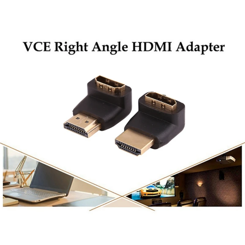 2 шт. HDMI Кабельные адаптеры конвертеры 270/90 градусов угол папа к hdmi Женский для 1080P