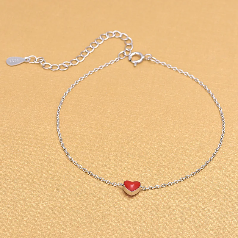 Женские браслеты DreamySky серебряного цвета с натуральным сердцем Прямая поставка |