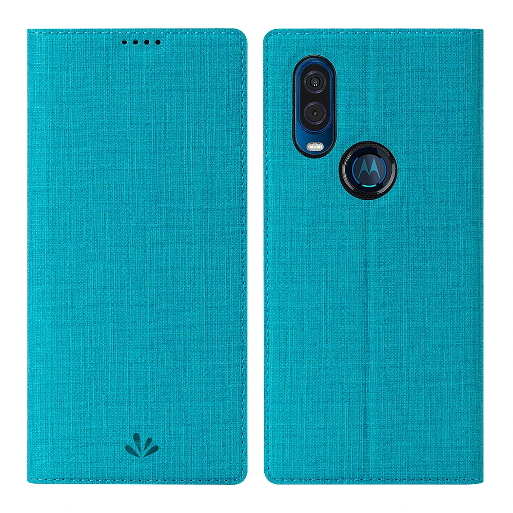 Винтажный тканевый чехол-книжка для Motorola Moto One Vision, кошелек с отделением для карт, магнитный чехол-книжка для Motorola Moto One Vision