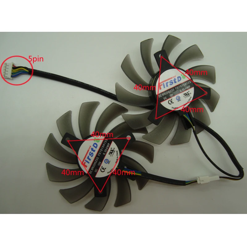 

Free Shipping FD7010H12S DC12V 0.35A VGA Fan For ASUS GTX690 GTX680 GTX670 GTX660TI HD7970 R9 270X GTX770 Graphics Card Fan 5Pin
