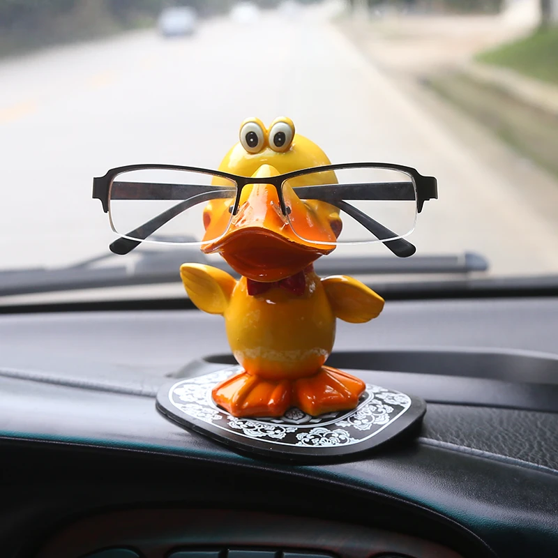 Милая желтая утка очки в виде животных подставка для очков изделия из смолы
