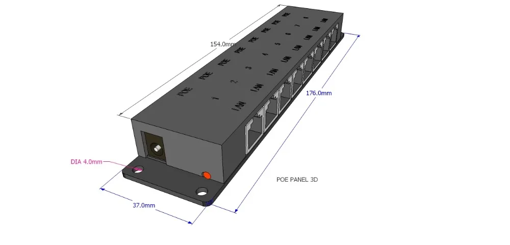 PoE World 8 портов безопасности через Ethernet пассивный инжектор 24 В/48 в PoE инжектор для 8 IP камер беспроводной AP