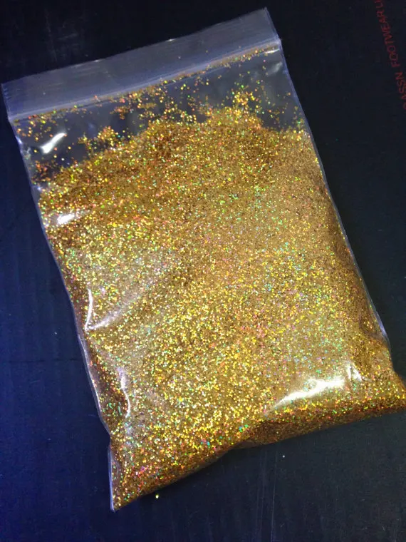 gold Лазер 0,2 мм 008 размер цветной блестящий порошок, голографический блеск для ногтей 10 г в одном пакете голографический смешанный цвет блестящий порошок - Цвет: gold