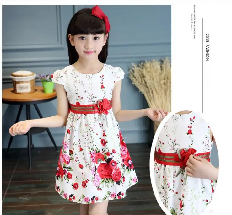 2018 European Style Summer Girl Dress Sleeveless Floral Child Ball Gown Kids Dresses For Girls Wedding 2-10y Vestido | Детская одежда и