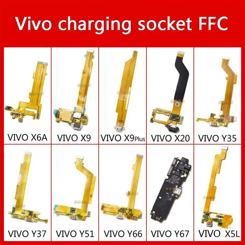 

VIVO X6A, X9, X9PLUS, X20, Y35, Y37, Y51, Y66, Y67, X5L, USB-разъем для зарядки, FFC, FPC, гибкий кабель, разъем для передачи данных, материнская плата, аксессуар Y85, Y83/71