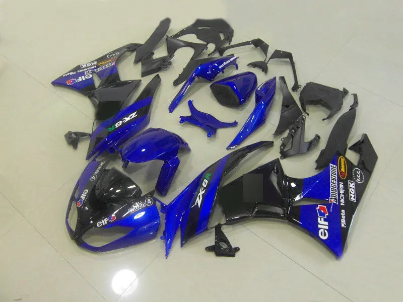 Комплект обтекателей для мотоцикла KAWASAKI Ninja ZX6R 636 09 10 ZX 6R 2009 2010 zx6r ABS синий черный
