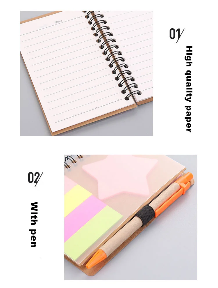 Блокнот Портативный Post-it заметки Памятка планировщик дня книга с ручкой ежедневный Организатор расписание Короткие линии школьные канцелярские принадлежности для студентов