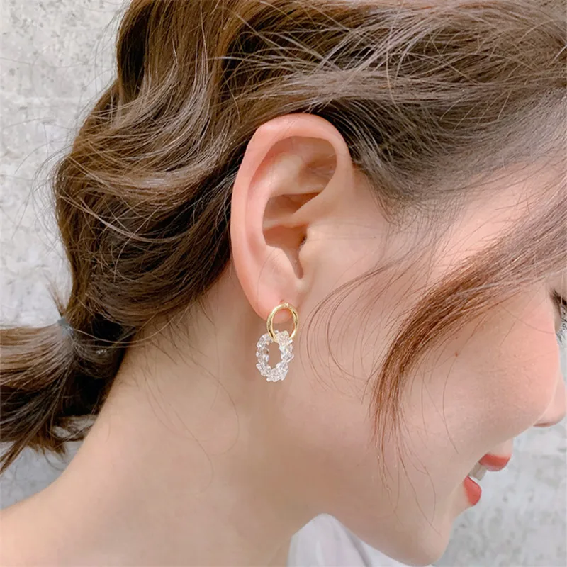 Модные Роскошные серьги-подвески из чистого камня для женщин ZA свадебные Висячие