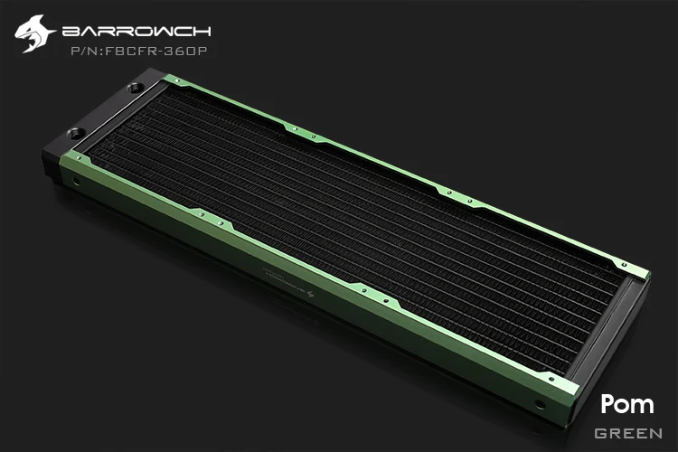 Barrowch Хамелеон рыбы модульная 360 мм радиаторы, акрил/POM съемные радиаторы, подходит для 120 вентиляторы FBCFR-360 - Цвет лезвия: Pom green