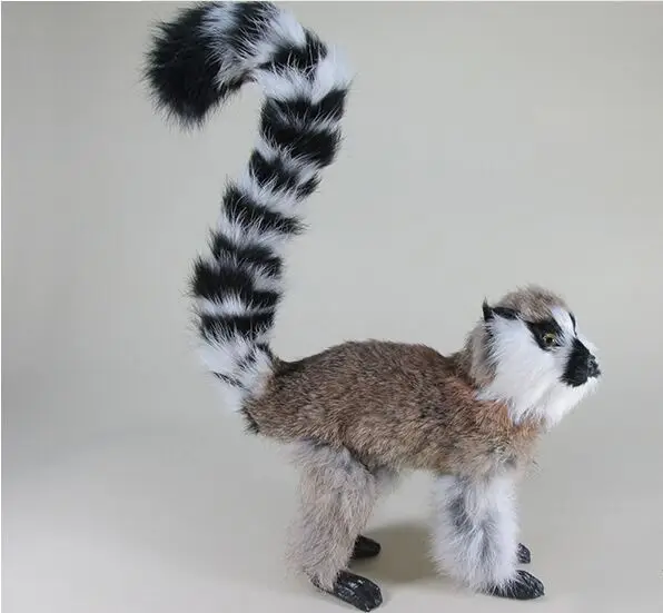 Новая креативная имитация lemur игрушки-поделки реалистичные серые обезьяны модель подарок около 22x7x32 см