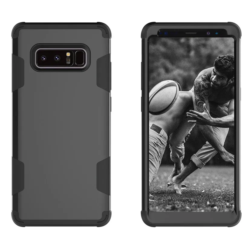 3 в 1 Гибридный бронированный чехол-накладка для samsung Galaxy S8 Plus Note 8 сверхпрочный