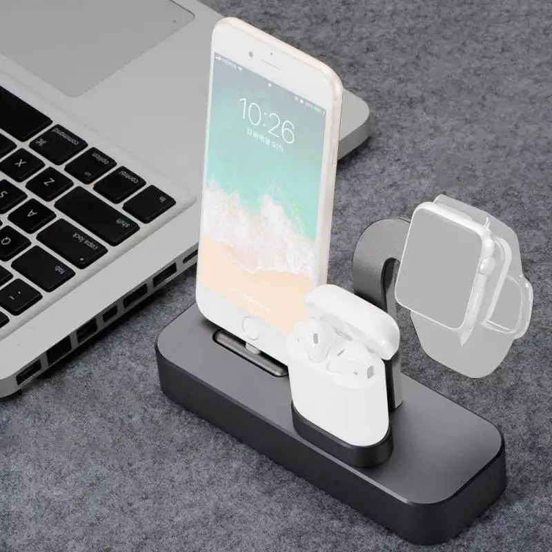 3 в 1 зарядное устройство подставка Док-станция для Apple iWatch Airpod наушники iPhone X 8 7P