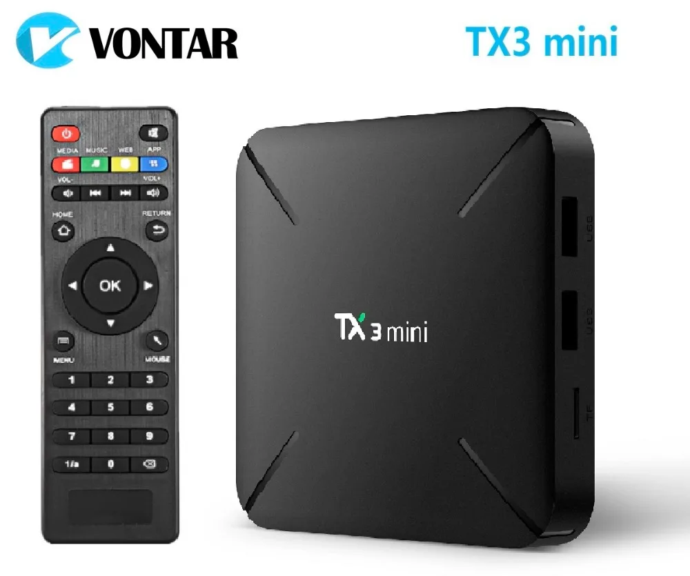 TX3 Мини Android 7,1 ТВ приставка 2GB16GB Amlogic S905W четырехъядерный 2,4 ГГц WiFi Google Play Store медиаплеер Смарт ТВ приставка