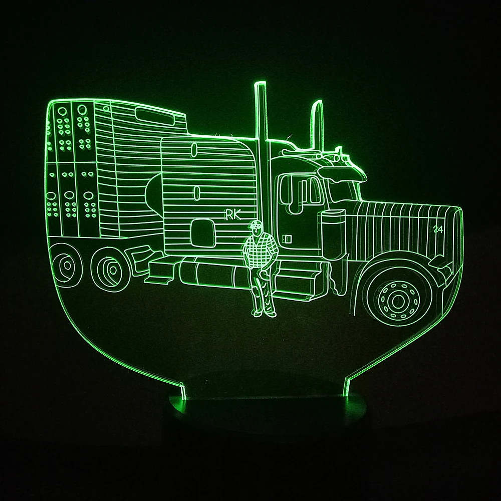 Автомобильный 3D иллюзия светодиодный трактор светильник USB/ AA батарея питание