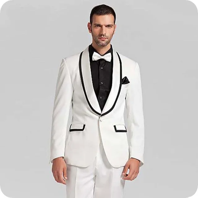New Fashion One Button Ivory Groom Tuxedos Groomsmen Shawl Lapel Mens Suits Blazers (Jacket+Pants+Tie) W:816
New Fashion One Button Ivory Groom Tuxedos Groomsmen Shawl Lapel Mens Suits Blazers (Jacket+Pants+Tie) W:816