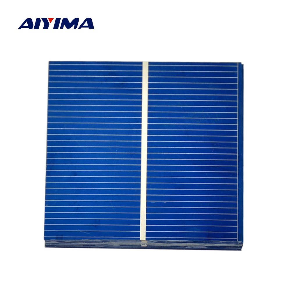 AIYIMA 50 шт. мини 52*52 мм 0 43 Вт солнечная панель поликристаллическая батарея для