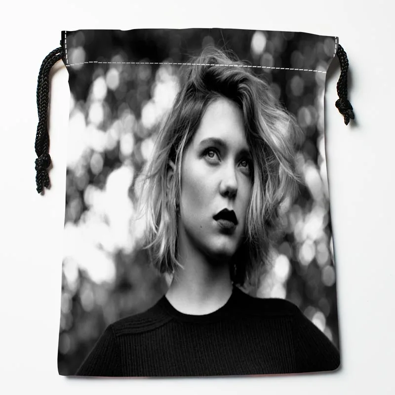 

New Arrive Lea Seydoux Drawstring Bags Custom Storage Bags Storage Printed gift bags More Size 18*22cm DIY your picture