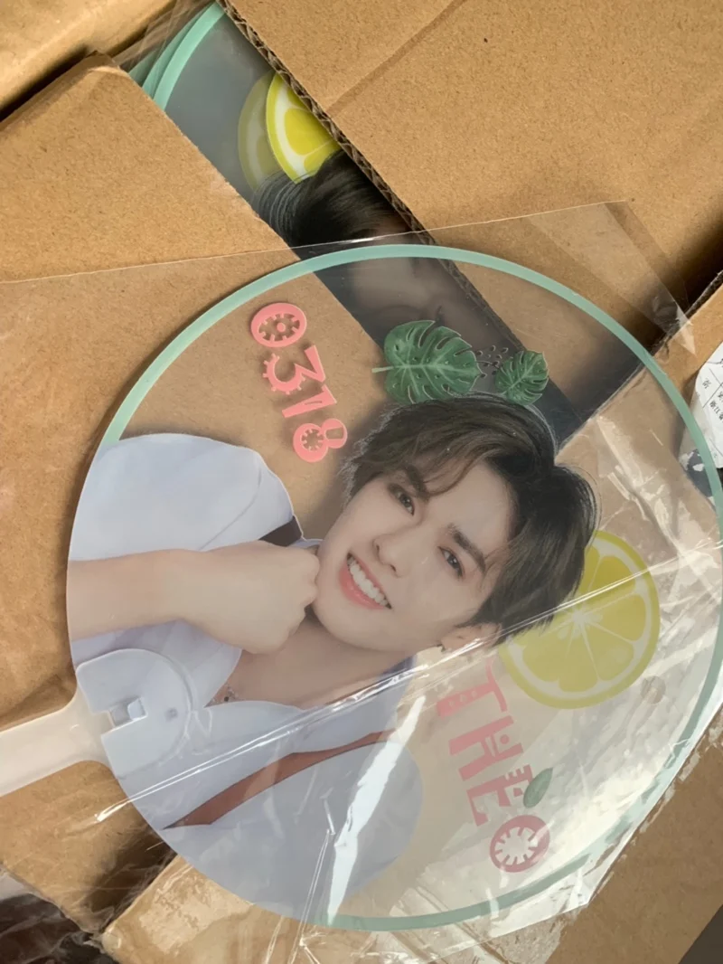 100 шт прозрачный изготовленный на заказ ручной вентилятор для свадебных