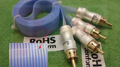 Серебряный Соединительный усилитель аудио к cd проигрывателю плоский RCA