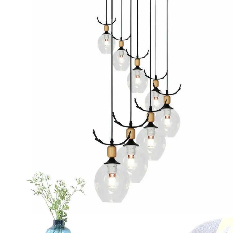 買取 Modernstairway 高級ロングスパイラルクリスタルペンダントランプシンプルな Led ライトハンギング現代バーホールダイニングルームペンダントライト