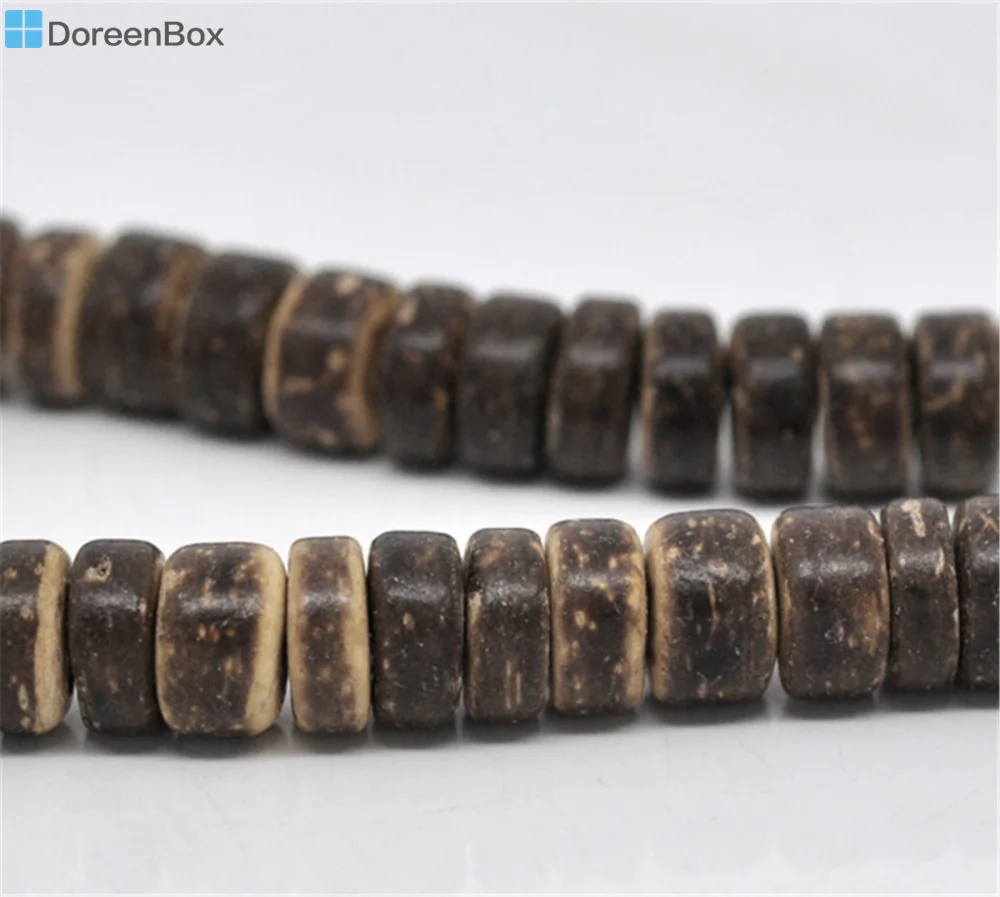 Doreen Box hot 4 пряди Кокосовая оболочка Rondelle россыпью бусины 8 мм 40 см (B12870)|beads 8mm|loose