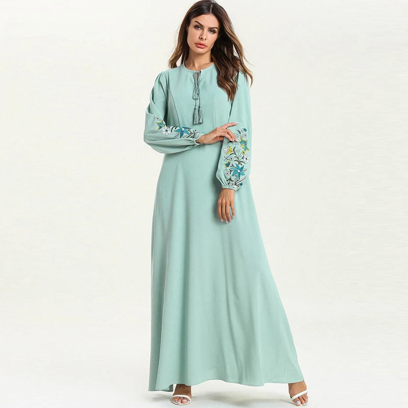 Vestidos Кафтан Дубай абайя Турция Ислам Мусульманский хиджаб платье Абая для женщин
