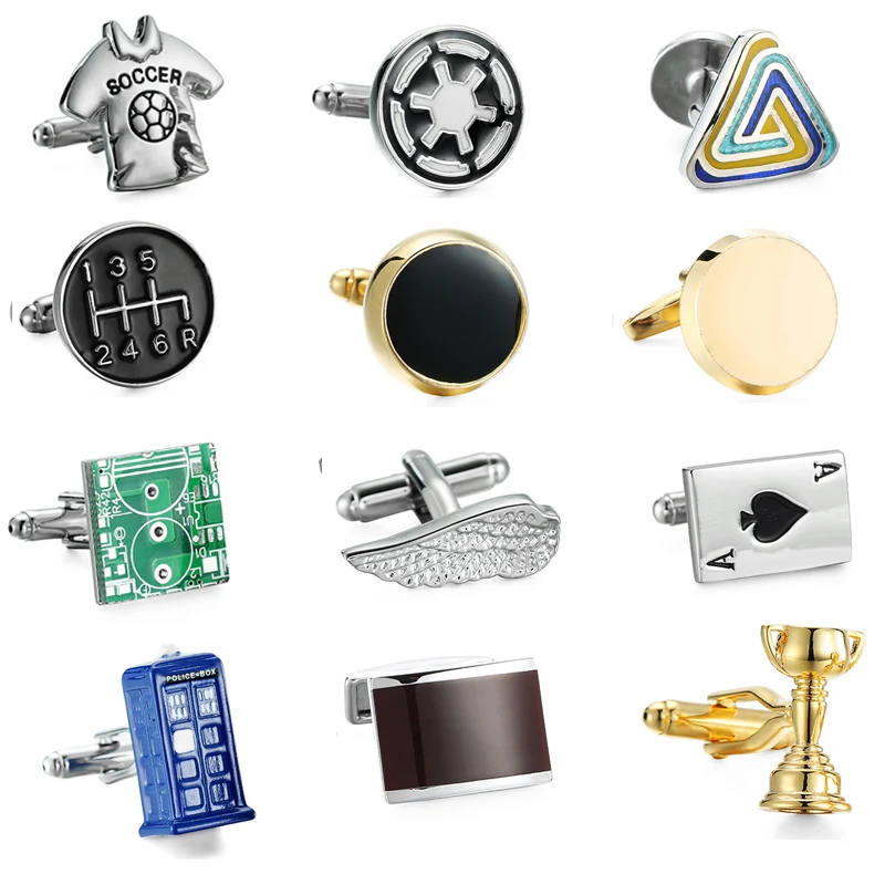 

KC-1308 Высококачественная Мужская манжета на рубашку, новая модная брендовая манжета на крыло/дом/Игральные карты/трофей/мяч